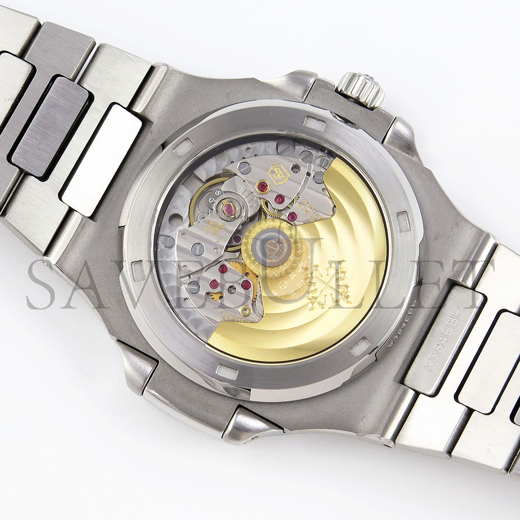 P**ek Ph**ppe nautilus edition white dial purple diamonds bezel on watch 5711p